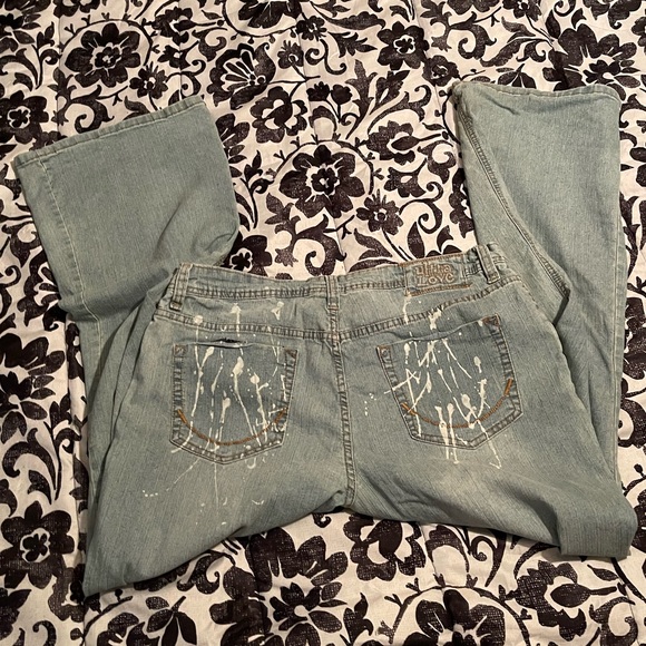 ULTRA LOVE “Paint” Decorative Flare/Wide Leg Jeans - Picture 5 of 7